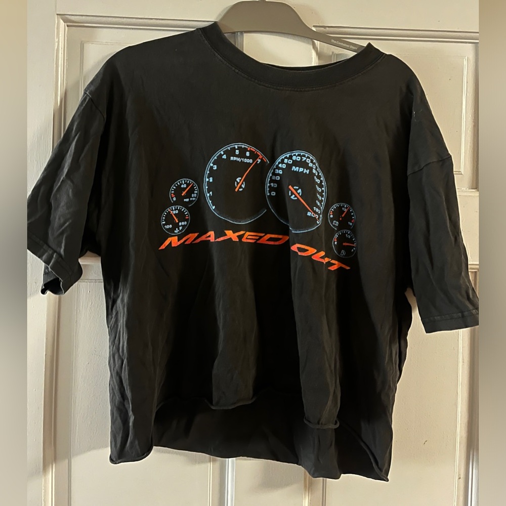 Vintage MAXED OUT 90s car tee crop top